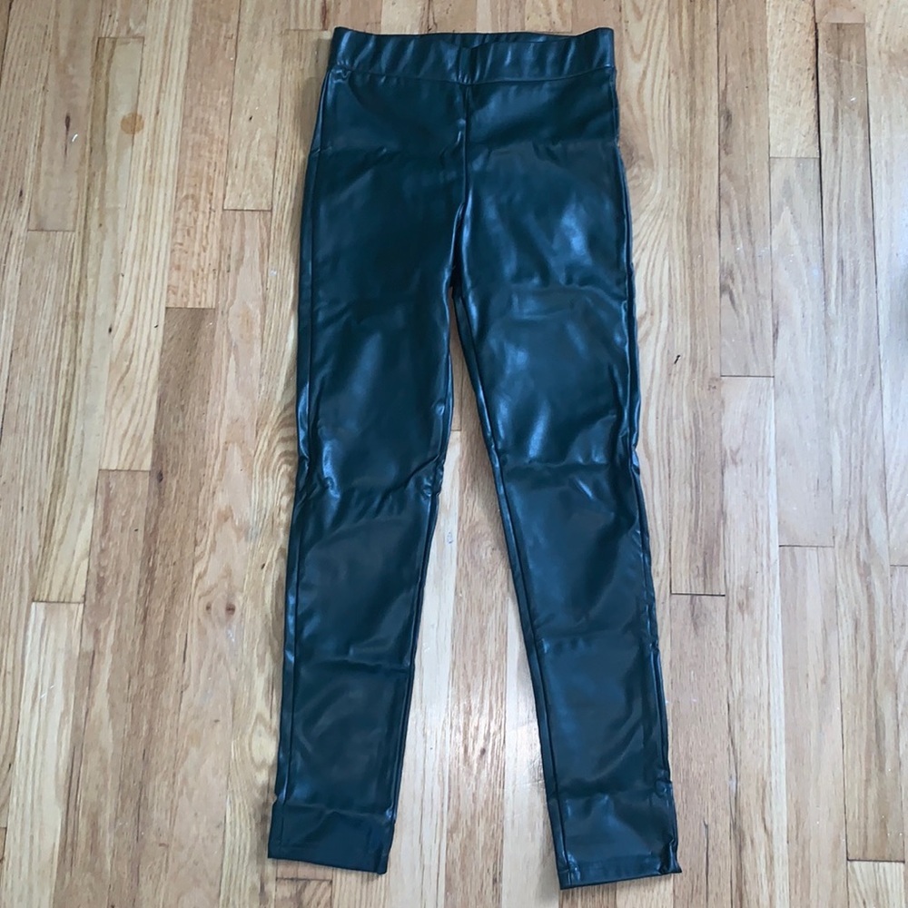 Faux leather pants